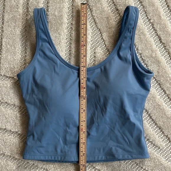 Klassy Network Scoop Neck Brami Crop Top in Blue - S - Picture 5 of 6